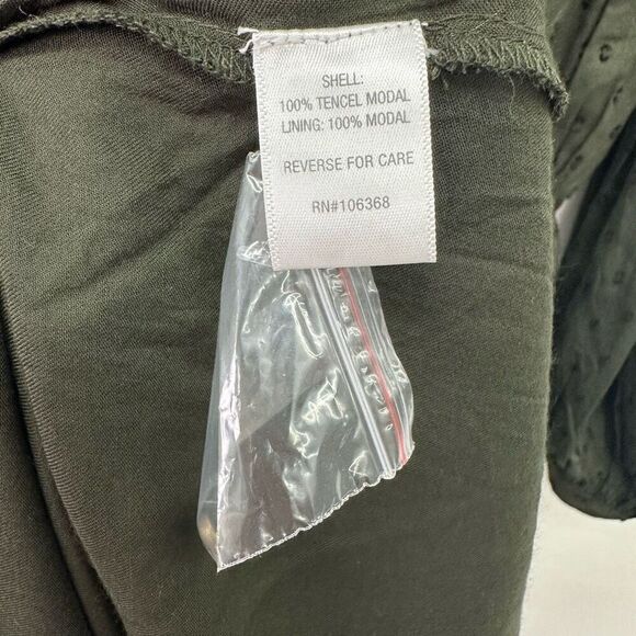 Garnet Hill Women’s Nori Pine Green Ballad Swiss-Dot Maxi Dress - Picture 6 of 13